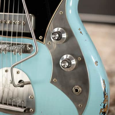 Novo Limited Serus J Electric Guitar - Daphne Blue over '64 3-Tone Burst with Gig Bag image 11