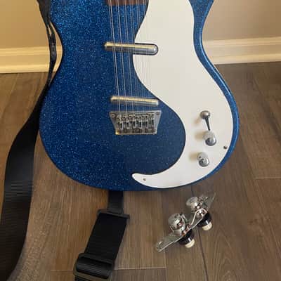 Danelectro 12 string 1997 - Blue sparkle image 5
