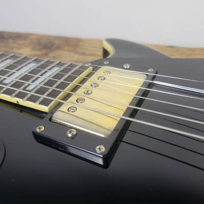 1989 Epiphone Black Beauty 1957 Style Les Paul Custom Modified - Ebony, Made in USA? (First Year Prototype?) image 12