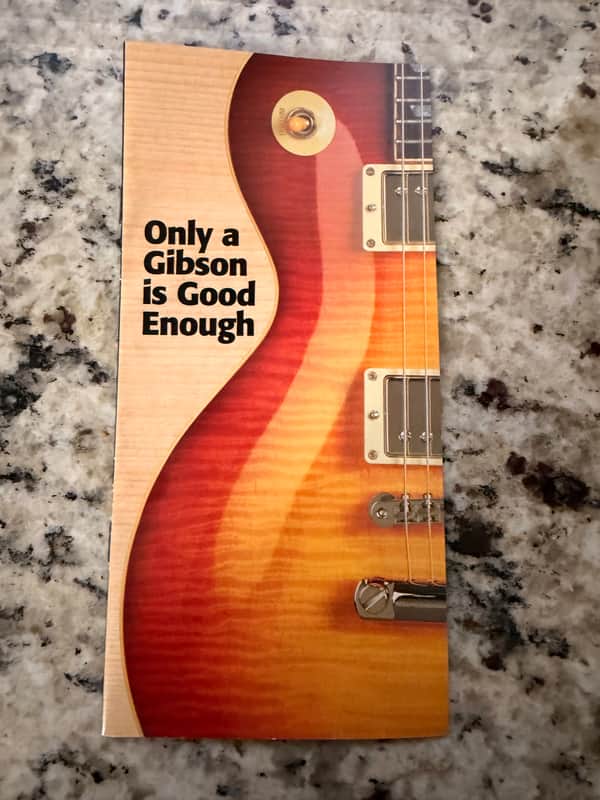 Gibson Brochure 2000s 59'reissue Les Paul J-150 F-5L J-45 Rosewood only a Gibson is good enough image 1