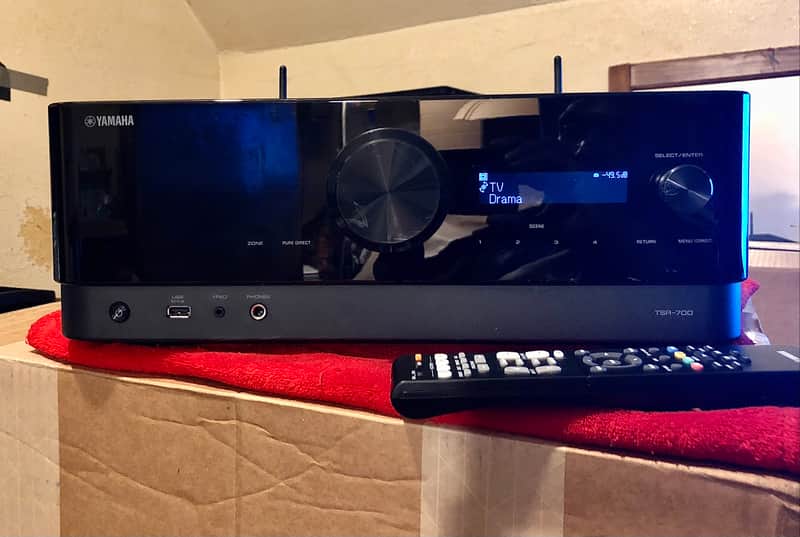 Yamaha TSR-700 7.2 Channel 8K HDR Network Receiver w/eARC, Wi-Fi, Bluetooth, Dolby Atmos, Alexa Voice, Phono In+Remote & Calibration Mic *NICE!* image 1