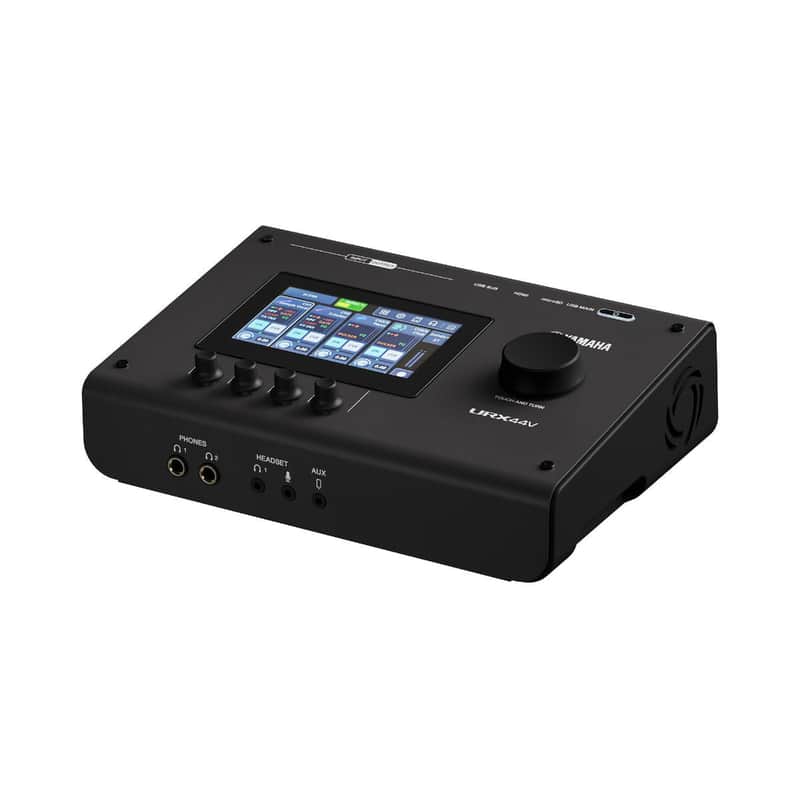 Yamaha URX44V Production Audio/Video Interface w/ Touch Screen & Built-In Effects - Black image 1
