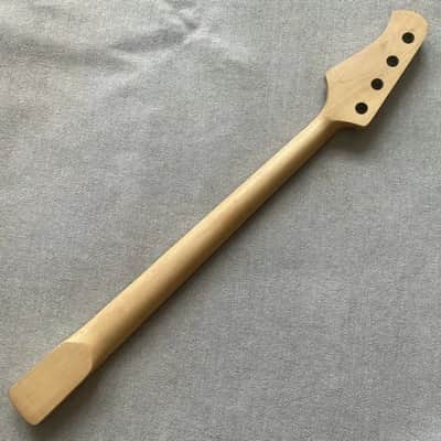 Black Maple Wood 4 String Jazz Bass Style Neck, Rosewood Fingerboard image 8