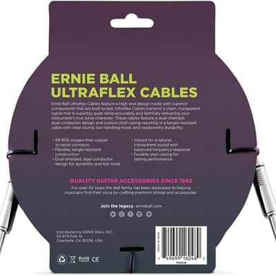 ERNIE BALL 6048 Original Classic Instrumentenkabel Kl-Kl 304m schwarz image 2