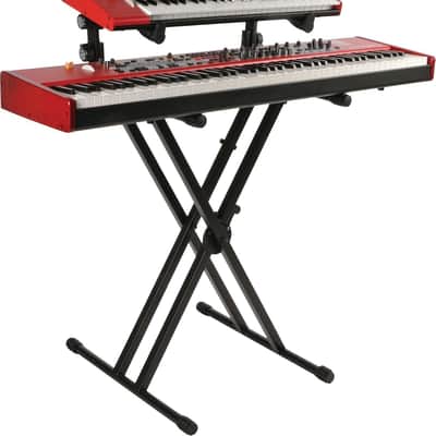QuikLok QL642 Double-Braced X-Style 2-Tier Keyboard Stand - Black image 2
