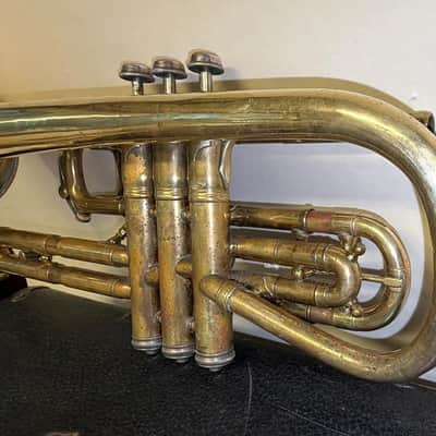 CG Conn Perfected Wonder Cornet 1907 W/ Original Case PLAYER image 4