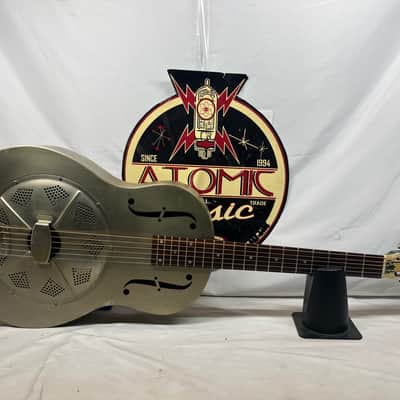 Regal RC-43 Antiqued Nickel-Plated Body Triolian Resonator Guitar image 1