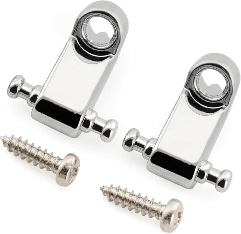 Pro String Guides Trees Retainers for Fender American Standard Style Electric Guitar, Chrome (Set of 2) image 1