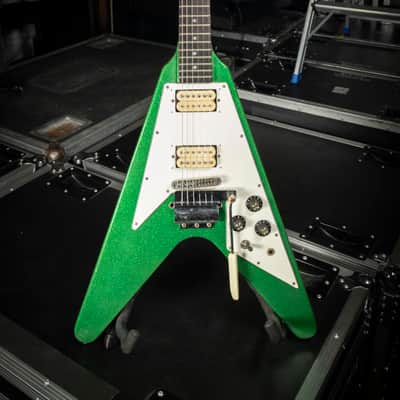 Greco Flying V 1978 - Green Sparkle image 1
