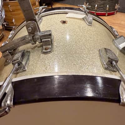 Vintage 60's Ludwig Maple 3-Piece 13/16/22 Drum Kit Set in Silver Sparkle (Rm4) image 14