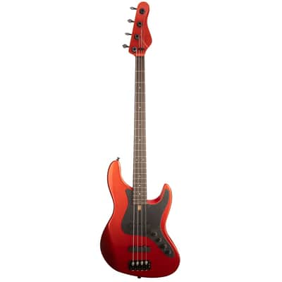 Brubaker JXB-4 Standard Bass Guitar, Tangerine Metallic - Mint Open Box image 2