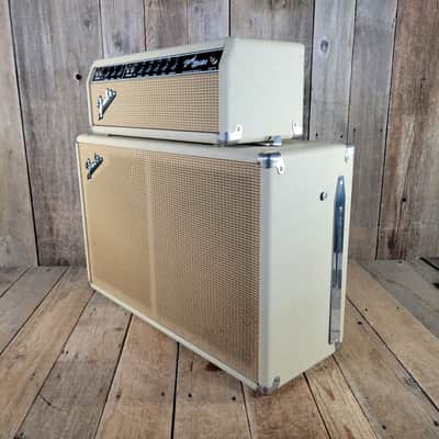 Fender Bandmaster Head and Cabinet 1963 Smooth White Tolex Original Covers Near Mint - White image 3