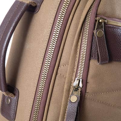 Guitar Satchel Khaki Parlor for small body acoustic or electric guitar case -  New image 7