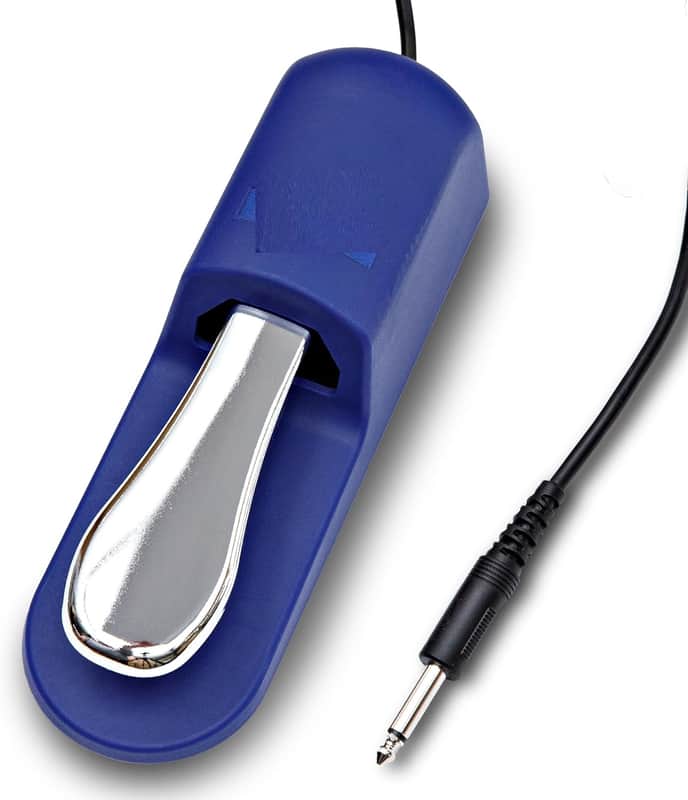 Sustain Pedal - Universal Pedal for Keyboard Piano, Digital Pianos, MIDI Keyboards & Synths - Conversion Switch for All Brands - 1/4'' Jack, Anti-Slip Design, Extended Cable (BULE) image 1