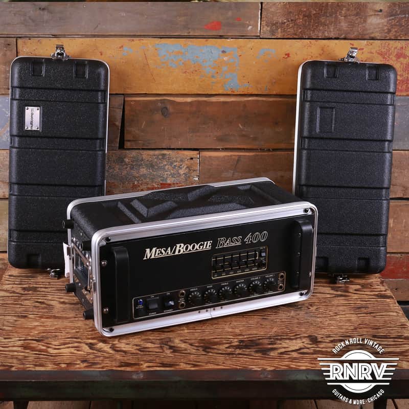 Mesa Boogie Bass 400 2-Channel 400-Watt Rackmount Bass Amp Head 1985 - 1989 - Black image 1
