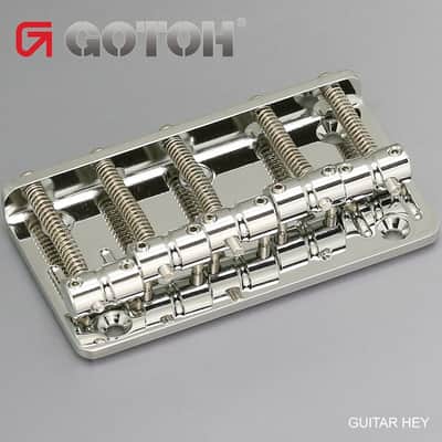 NEW Gotoh 205B-5 Vintage Style Bass Bridge Brass Saddles 5-String - NICKEL