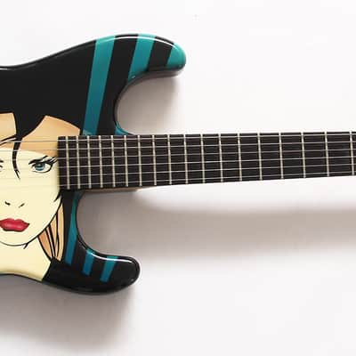 1988 Jackson Dinky Strat - Nagel Girl Graphic - Super Rare image 2