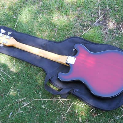 Vintage 60s Kimberly Bass Guitar, Japan, Ventures, Open Book Headstock, 25" Scale image 16