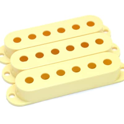 005-3824-000 (3) Genuine Fender Aged White Stratocaster/Strat Pickup Covers