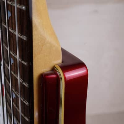 Teisco SPB-200 Spectrum Bass MIJ 2000 Metallic Red Short Scale 30' Japan w/ Bag image 13