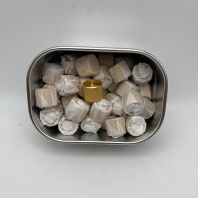 Light Gold Aluminum Knurled Knob 13x15mm 1/4" shaft. Set of 5 image 3