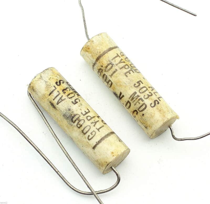 7 pcs. VINTAGE GOOD ALL TYPE 503 S .01 µF MFD 600 V.D.C. NOS TONE CAPACITORS image 1