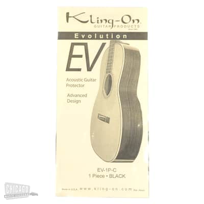 Kling-On EV-1P-B Evolution 1-Piece "Tear-Drop" Pickguard for Steel Acoustic Black image 2