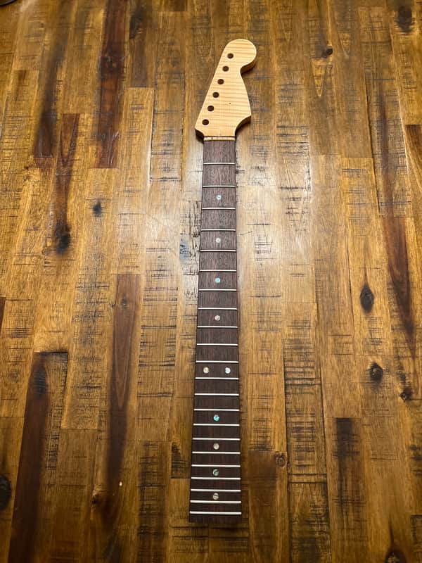 Musikraft Strat Neck 2024 - Flame Maple 5A image 1