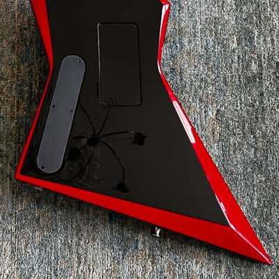 Hamer Scepter, LED inlays, OBL pickups, Floyd Rose 1988 - Black with Red bevels image 4
