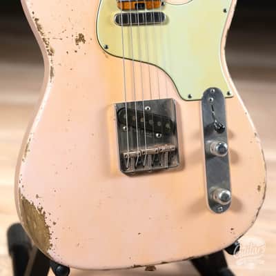 Shabat Lion Swamp Ash T-Style w/ Flame Maple Neck & Lollar Special T's – Shell Pink image 3