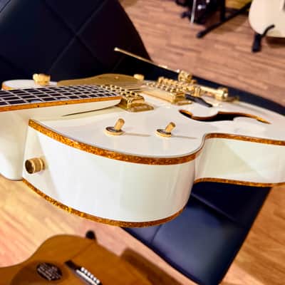 ✨MINT✨ 2013 Gretsch G6136T White Falcon MIJ~ Japan~ Bigsby~ Case & Docs~ Gold! image 16