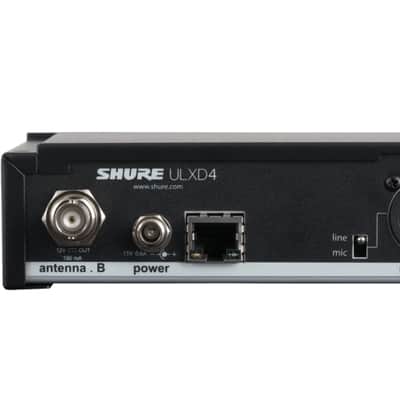 Shure ULXD4=-V50 Single Digital Wireless Receiver with PS41US Power Supply, 1/2 Wave Antenna and Rack Mounting Hardware image 8