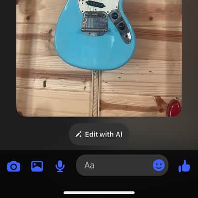 Fender Mustang Guitar with Rosewood Fretboard 1964 - 1980 - Blue Refin image 1