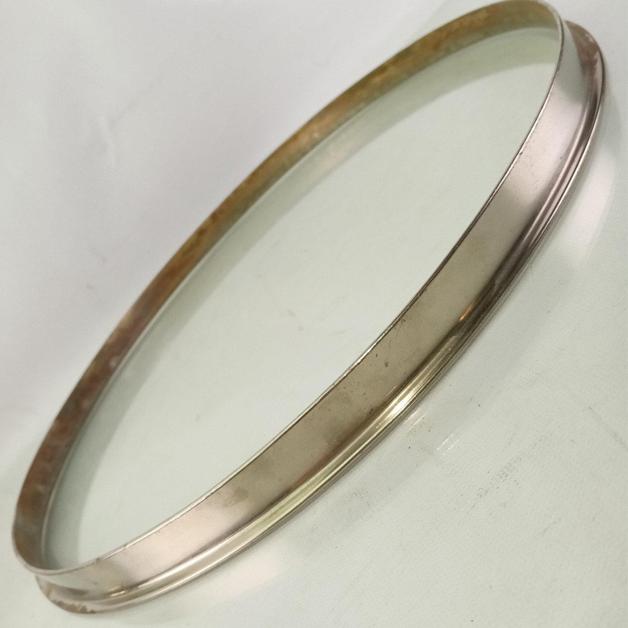 Slingerland 14"Single-Flange Nickel-Brass Snare/Floor Tom Drum Rim/Hoop NOB USA — main photograph