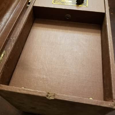 Siltronic Rare portable Tube PA Amp w/ 6" Quam AlNiCo speaker  1940s - Brown velvet image 12