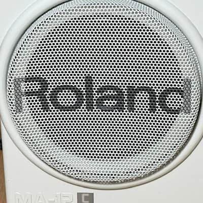 2- Roland MA-12C, White, Powered Nearfield Monitors w/ Mounting Brackets, Very Good Condition image 7
