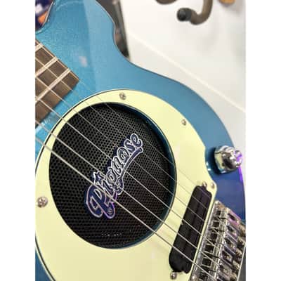 Pignose PGG Travel Guitar with Built-In Amp - Metallic Blue image 7