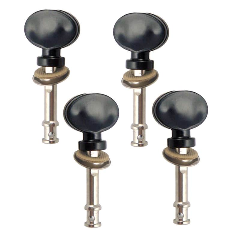 New Ukulele Tuning Pegs Machine Heads Set of 4 Tuners Black Uke image 1