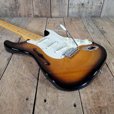 Fender Eric Johnson Thinline Stratocaster 2018 Sunburst Original Case & Paperwork - Sunburst image 12