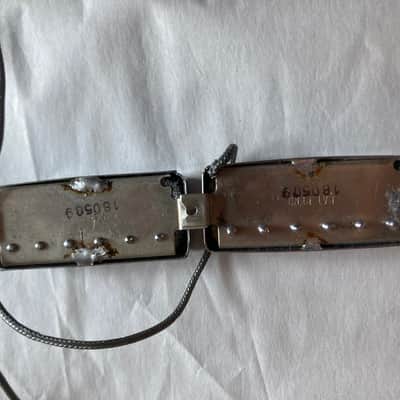 Maxon Pat. Pend. Mini Humbucker Set Vintage MIJ 1970s 1980s - Chrome image 4