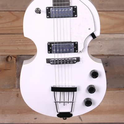 Hofner HI-459-PE Pro Ignition Violin Guitar Pearl White image 1