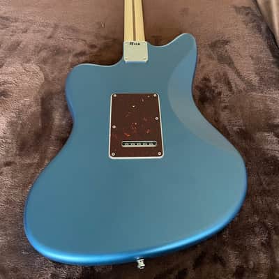 Fender American Performer Jazzmaster with Fralin P90s and SKB Case - Satin Lake Placid Blue image 4