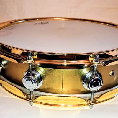DW PRE COLLECTOR RAW BRASS SNARE DRUM 82-90-FREE SHIP TO C-USA! image 6