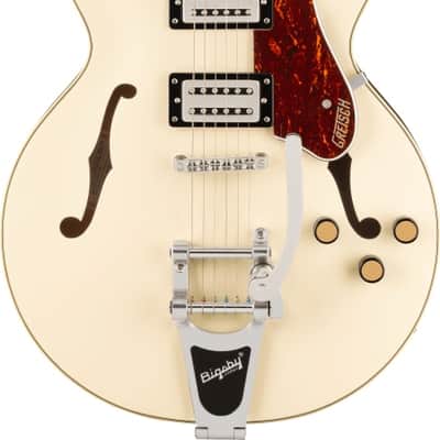 Gretsch G2622T Streamliner Center Block Double-Cut Guitar with Bigsby, Laurel Fingerboard, Broad’Tron BT-3S Pickups, Vintage White image 2