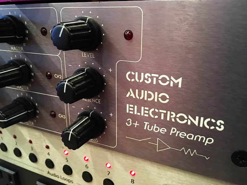 Custom Audio Electronics CAE 3+ (tube guitar preamp 3ch + EQ) purple image 1