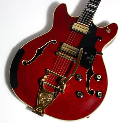 1967 Guild Starfire VI Cherry Red w Original Hard Case and Tags | Vintage 1960s Electric Guitar image 2