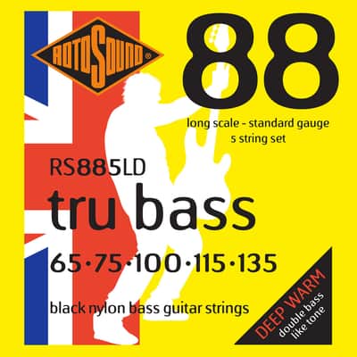 RS885LD Tru Bass 88 Black Nylon Flatwound 65/135 Rotosound image 1