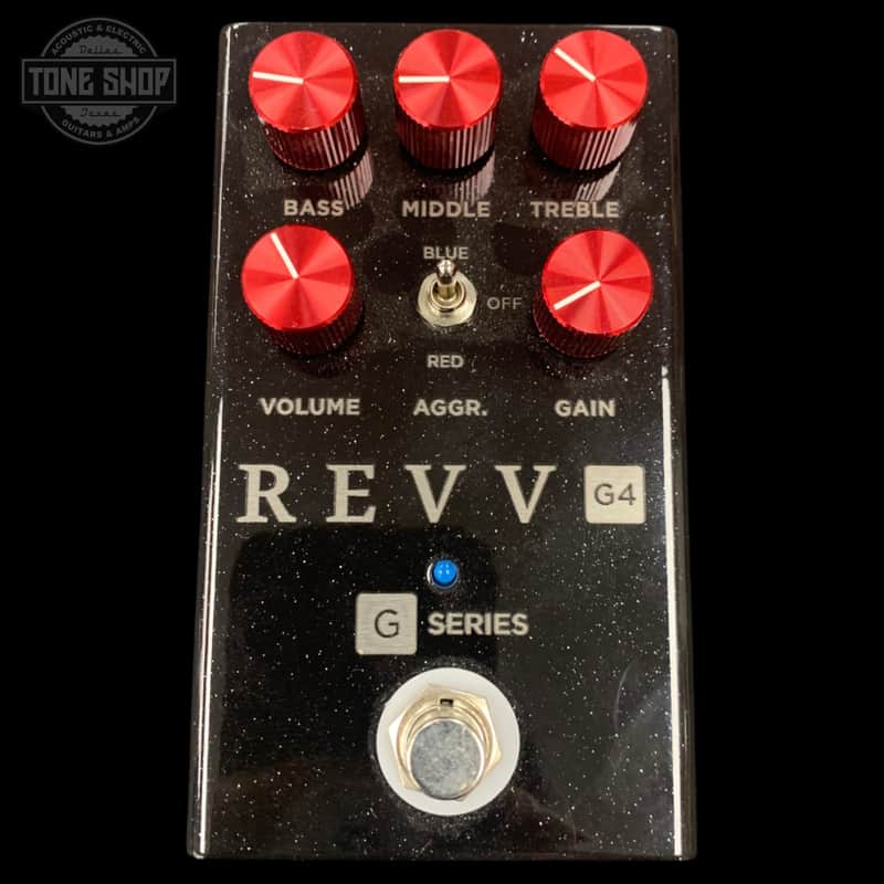 Used Revv G4 Overdrive/Distortion Pedal Black Sparkle w/Box TFW3494 image 1