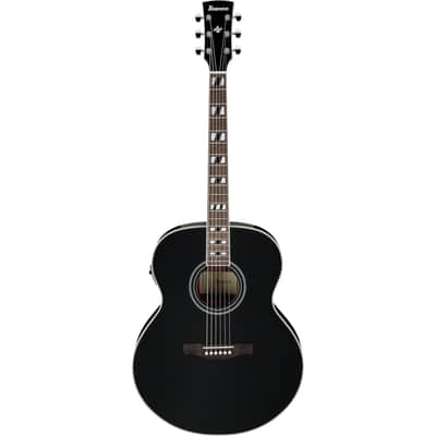 Ibanez AJ70M1E Artwood Acoustic-Electric Jumbo Body Guitar - Black High Gloss image 2