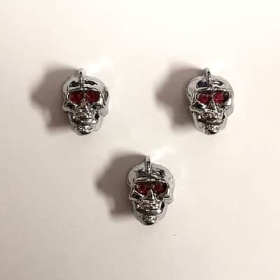 BC RICH Skreeming Skulls replacement skull KNOBS for GUITAR new - THREE KNOBS image 1